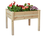 wooden planting tables
