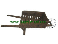 wooden wheelbarrows